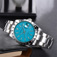 Parnis Blue Men Wristwatches Miyota Automatic Movement New Arrival Wrist Watch
