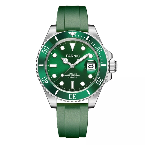 40mm Parnis Saphirglas Miyota Automatic Luminous Marker Men Boy Luxury Watch