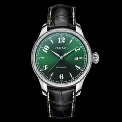 Green Dial ,Black Watchband
