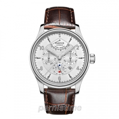 Siver Case, White Dial Silver Mark