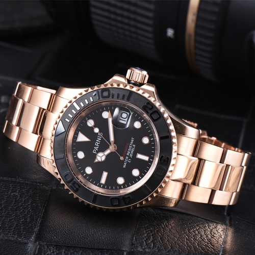 41mm Parnis Luminous Marker Miyota Automatic Movement Men's Watch Rotating Bezel