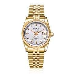 Gold with White Dial