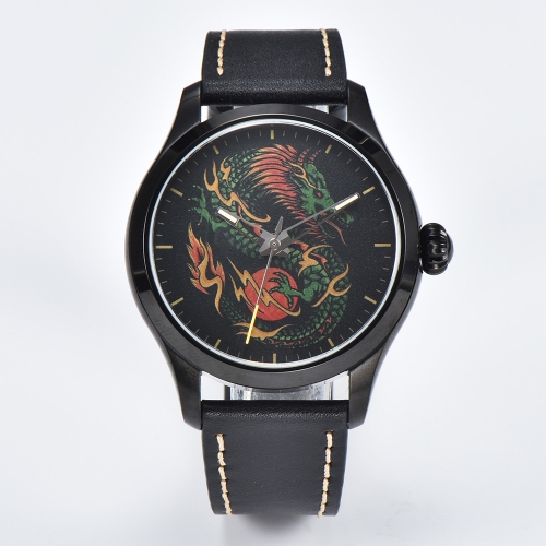 42mm Parnis Automatic Movement Men's Casual Wristwatch Sapphire Crystal Dragon Customizable Dial