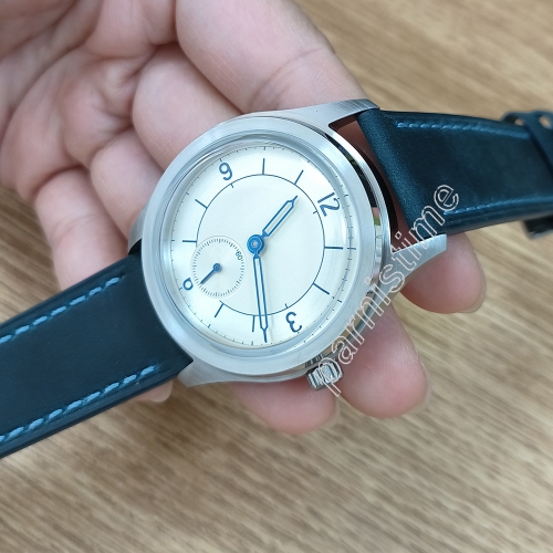 Parnis Nova Chegada 38mm Gaivota 1701 Automática Mecânica Homens Relógio Pulseira de Couro