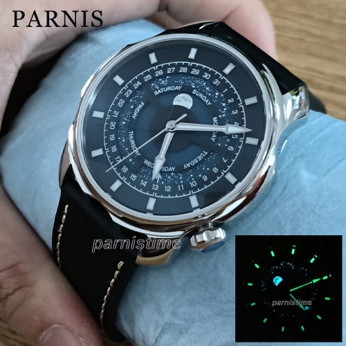 42mm Parnis Blue Romantic Starry Sky Dial Sapphire Crystal Men Stainless Steel Automatic Watch 42mm Parnis Blue Romantic Starry Sky Dial Sapphire Crystal Men Stainless Steel Automatic Watch