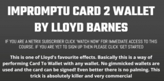 Impromptu Card 2 Wallet by Lloyd Barnes