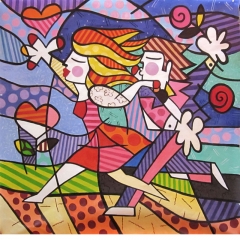 Replica of cartoon oil painting , Britto replica , oil painting