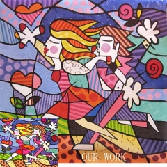 Replica of cartoon oil painting , Britto replica , oil painting