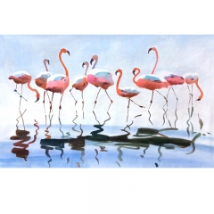 flamingo painting ,modern flamingo painting , cool flamingo painting , cool flamingo canvas art