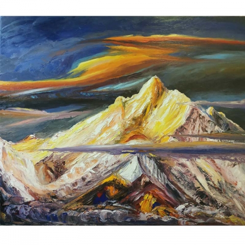 Tibet landscape art, Tibet art on canvas , Tibet painting ,Dream in Tibet 004