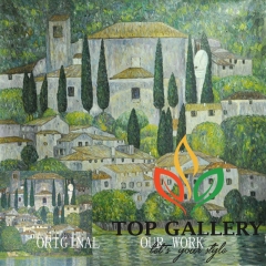 Gustav Klimt replica , Chinese oil painting wholesale price , Church In Cassone. Landscape With Cypresses--Gustav Klimt