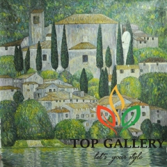 Gustav Klimt replica , Chinese oil painting wholesale price , Church In Cassone. Landscape With Cypresses--Gustav Klimt