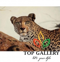 realistic leopard painting , custom pet portrait , Chinese wholesale oil painting