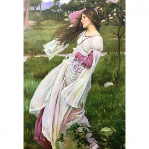 white dress girl , high quality replica from Dafen village , Chinese modern artwork