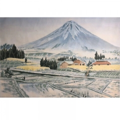 Mt Fuji painting ,landscape wall art, Mt Fuji canvas art,Fuji canvas art