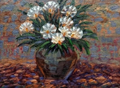 original flower painting, original still life painting ,flower fine art ,flower canvas art