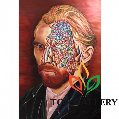 Contemporary art, modern Vangogh portrait