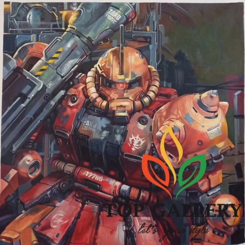 Gundam artwork, Gundam canvas art, Gundam painting