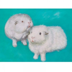 guinea pig art,guinea painting,guinea canvas art, guinea painted on canvas ,realistic guinea painting