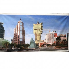 Macao painting on canvas ,Street view,Realistic Macao, Realistic Macao street view