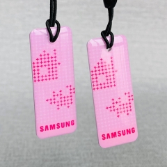 Custom logo Passive 13.56mhz RFID key tag epoxy smart crystal rfid card