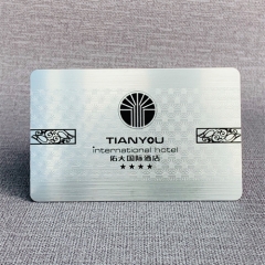 Lunuxry laser engraved Brushed Stainless Steel Business Metal Card