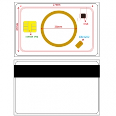 Credit card size Smart dual frequency Card composite RFID PVC composite card(HF+LF,LF+UHF,HF+UHF,LF+HF+UHF)