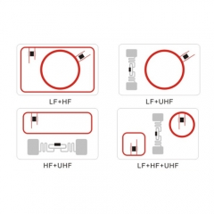 Credit card size Smart dual frequency Card composite RFID PVC composite card(HF+LF,LF+UHF,HF+UHF,LF+HF+UHF)