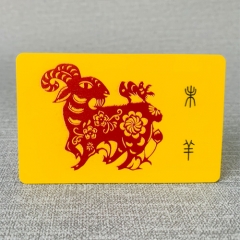 Color embossed card