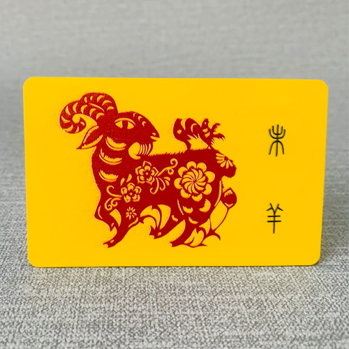 Color embossed card