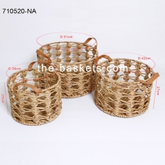 Water hyacinth storage basket