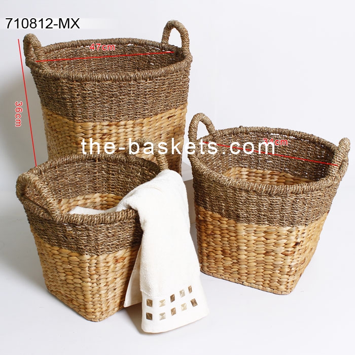 Water Hyacinth Seagrass Basket Baskets Bins