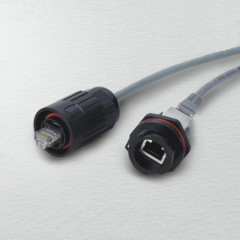 Industrial RJ45F automation control cable assembly Cat.5e cat6 Circular connector