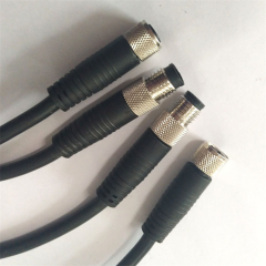 M8 circular 4 pin Straight Angle Male Female Cable Connectors