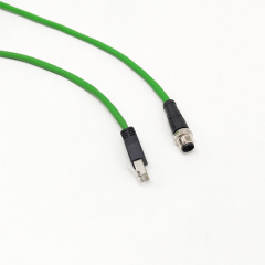 M12 D Code to RJ45 Cable