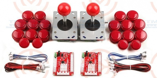 NEW 2 player Arcade parts kits Bundle including arcade joystick button for DIY game contoller for arcade game MAME Raspberry PI