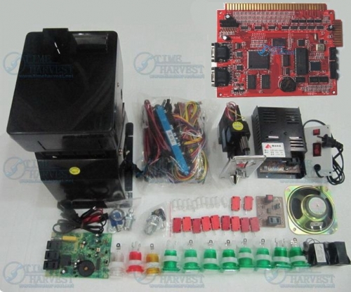 Solt game kits with the 9 in 1PCB, Coinhopper, coin acceptor, buttons, harness for casino slot game machine same as the photo