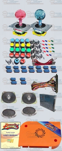 DIY Arcade Bundles kit With 815 in 1 Pandora Box 5 JAMMA version VGA &amp; HDMI output LED illuminated Joystick black around buttons