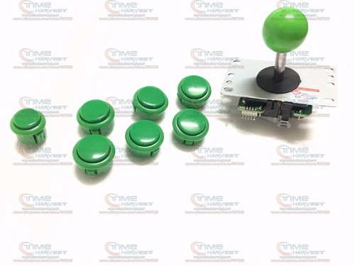 Free Shipping DIY Arcade Joystick Handle Set Kits with 24mm &amp; 30mm locked push button Good Quality High imitation Sanwa Joystick