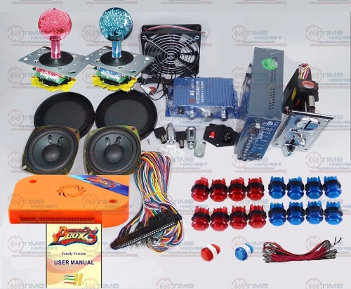 Arcade parts Bundles kit With 815 in 1 multi games Pandora Box 5 LED Joystick 12V LED illuminated button Jamma Harness Coin mech