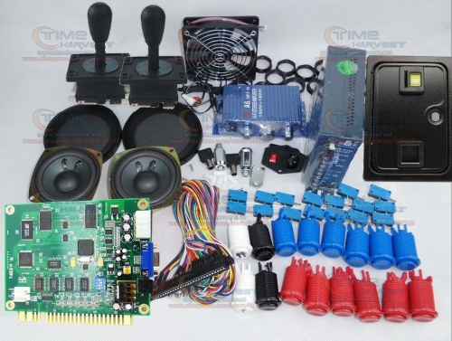 Arcade parts Bundles kit with Classics 60 in 1 game board American Style Joystick Button Coin door Coin mech for Arcade Cabinet