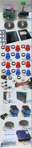 Arcade Parts Bundles Kit With 750 in 1 Board Power Supply Joystick Push button Microswitch Harness Glass Clips coin door camlock