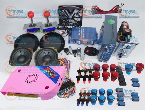 Arcade parts Bundles kit With 1300 in 1 Pandora's Box 6 Joystick Microswitch illuminated Buttons Build up Arcade Cabinet Machine