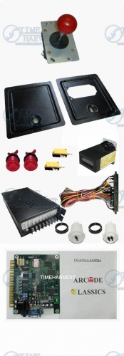 Arcade parts Bundles kits With 60 in 1 game PCB Joystick Buttons Coin door Jamma harness to Build Up Arcade Machine By Yourself