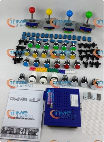 Arcade parts Bundles kit With Joystick Pushbutton Microswitch Player button 1033 in 1 Game PCB to Build Up 3 Side Arcade Machine