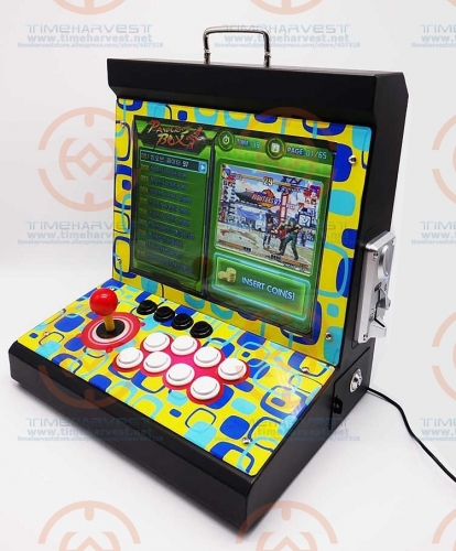 New Arrival 15 inchs LCD Coin Operated Mini Family Table Top Machine With 1388 in 1 Game PCB Normal joystick &amp; Locking Buttons