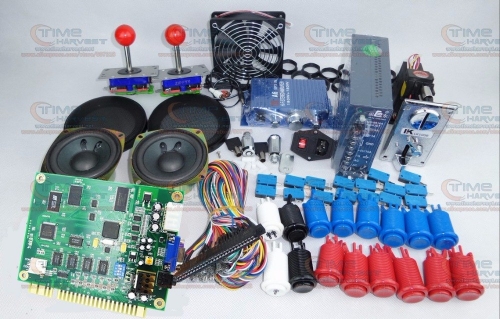 Arcade parts Bundles kit With Classics 60 in 1 PCB Joystick Microswitch Fan American Style Button Build Up Arcade Game Machine