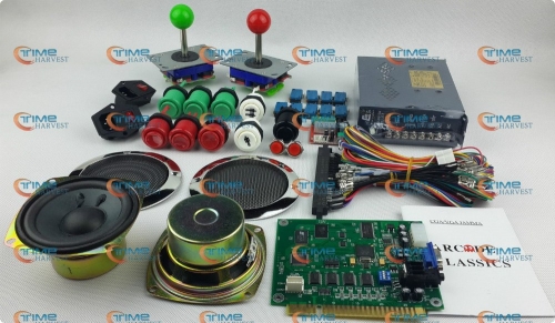 Arcade parts Bundles kit With Joystick Pushbutton Microswitch Player button Speaker 60 in 1 Game PCB to Build Up Arcade Machine
