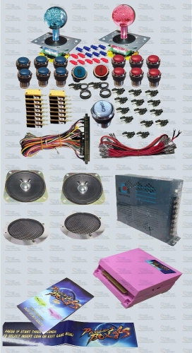 Arcade parts Bundles kit With HDMI Pandora Box 4S games LED illuminated Joystick Chrome LED button Microswitch Jamma Harness