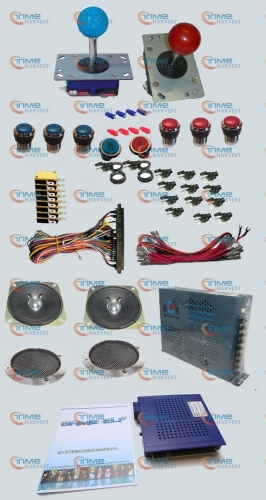 Arcade parts Bundles Kit with 412 in 1 vertical game board Joystick Microswitches illuminated Buttons To Build Up Arcade Machine